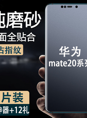 适用于华为mate20x手机防汗磨砂水凝软膜Mate20rs全屏包高清曲面钢化玻璃膜蓝光10 pro防爆保护贴膜保时捷版9