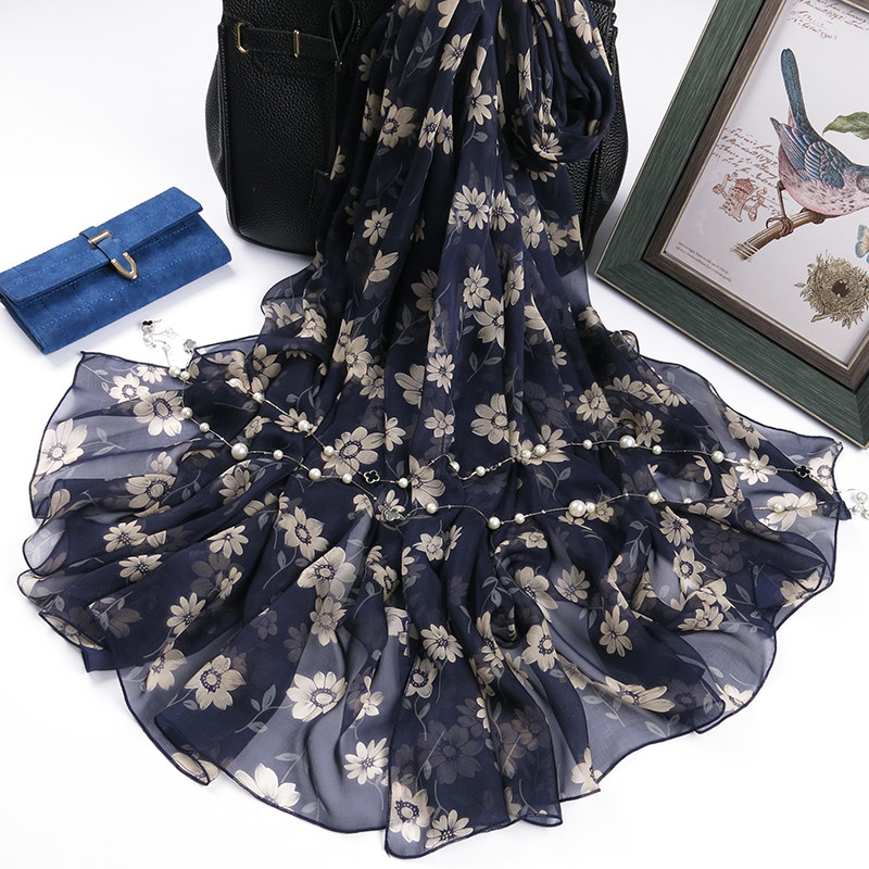 碎花！桑蚕丝丝巾大品牌！老店