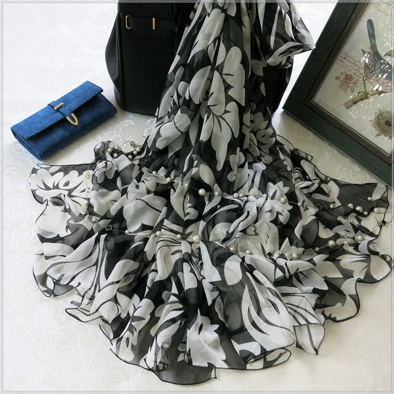 很好搭配！丝巾100%桑蚕丝好手感