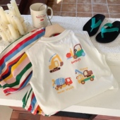 无袖 莫代尔背心夏季 卡通T恤新款 儿童印花上衣男童女童宝宝洋气