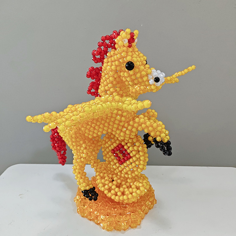 串珠马 马年新品 铜钱元宝马上有钱 DIY手工编织 大摆件 材料包,饰品/流行首饰/时尚饰品新,其他DIY饰品配件,淘宝优惠券,粉丝福利购,淘宝优惠卷