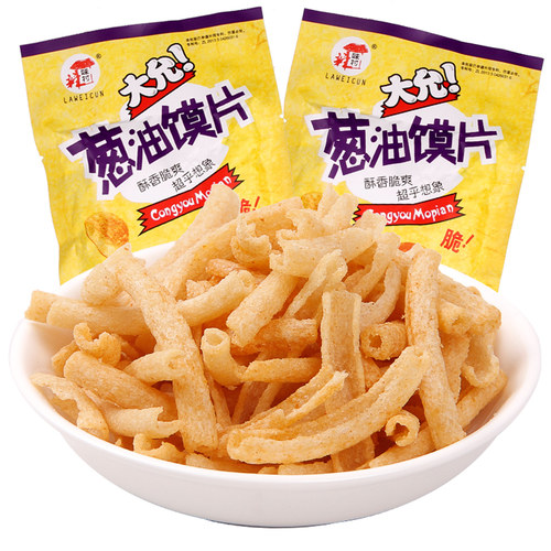 大允葱油馍片80后休闲膨化零食