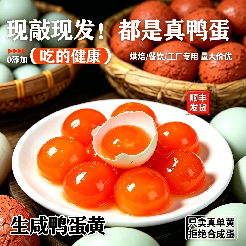 咸鸭蛋黄生红心大颗青团馅料正宗流油咸蛋黄包粽子蛋黄酥月饼鸭蛋