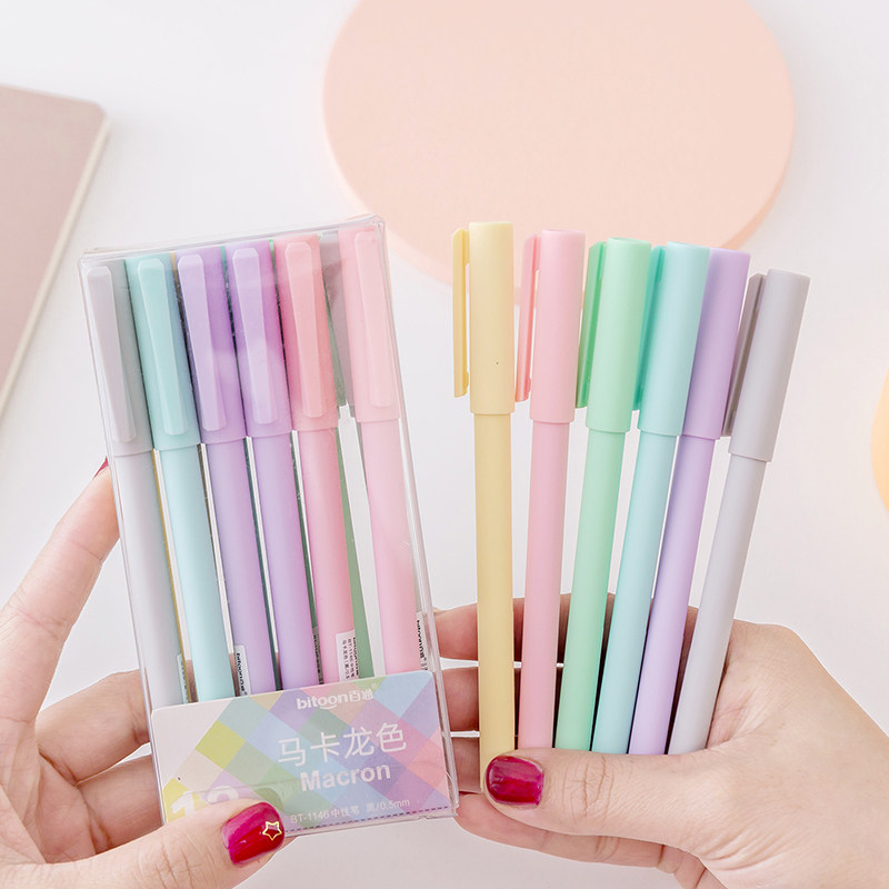 包邮12支 百通1146 全针管中性笔学生 马卡龙色水性笔 签 写字笔