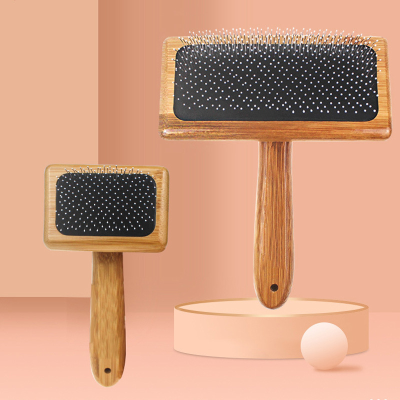 狗狗猫梳子宠物美容金毛泰迪拉毛木柄针梳大中小型犬开结梳狗毛刷