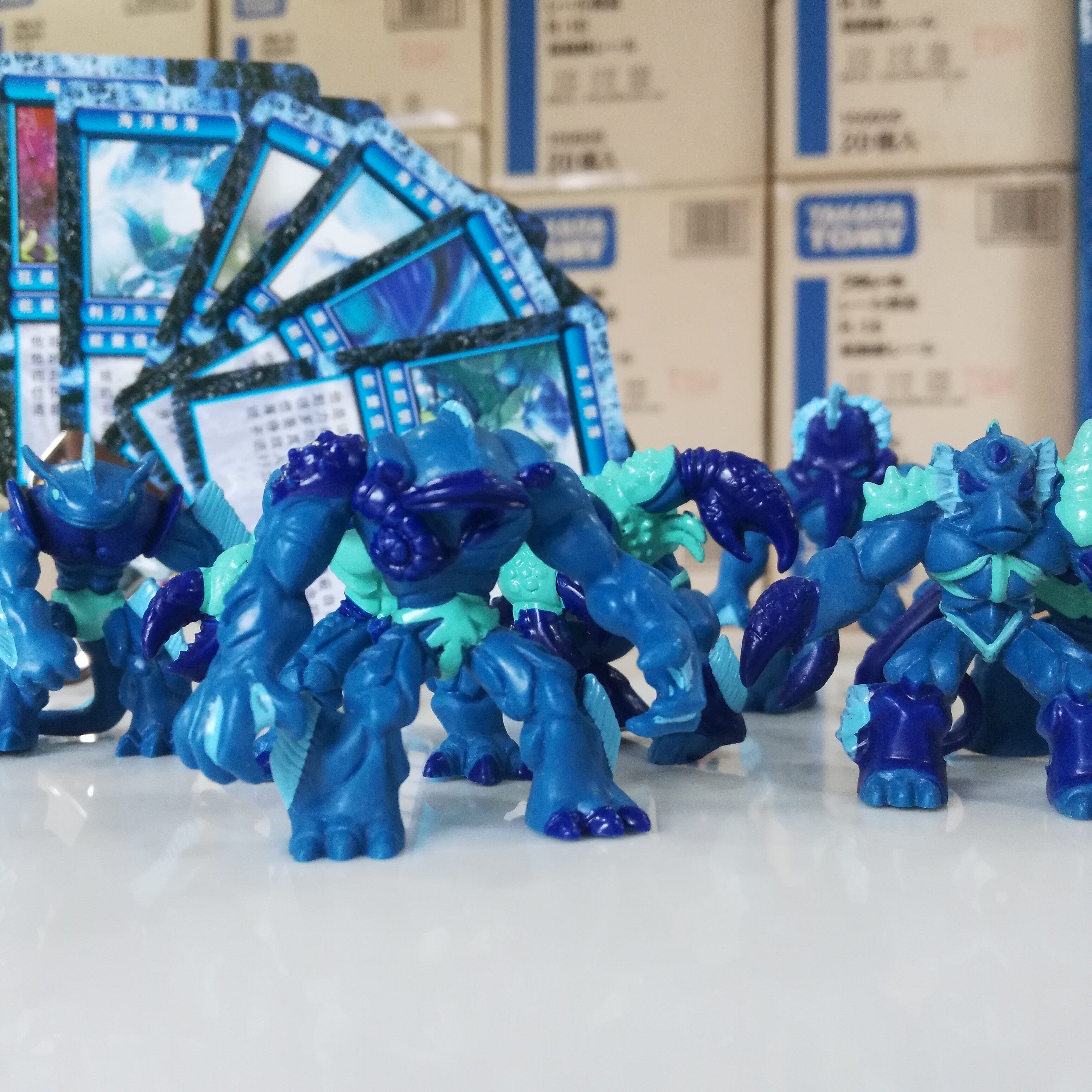 高米迪 人偶 战士 海洋部落全套一系列带卡摆件 男孩小玩具