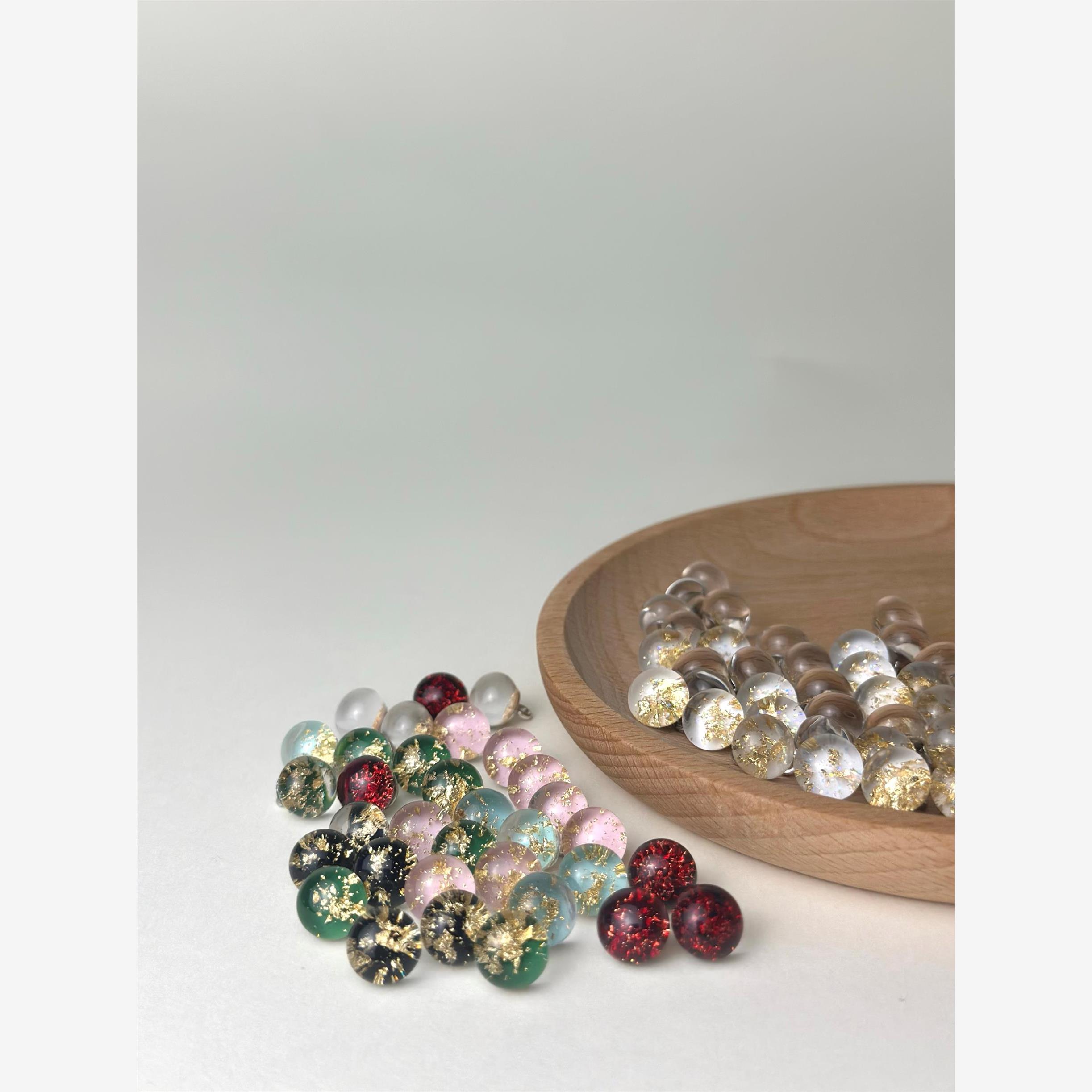 彩色仿玉石金箔圆珠纽扣国风唐装汉服旗袍扣雪纺衬衫云裳装饰扣子