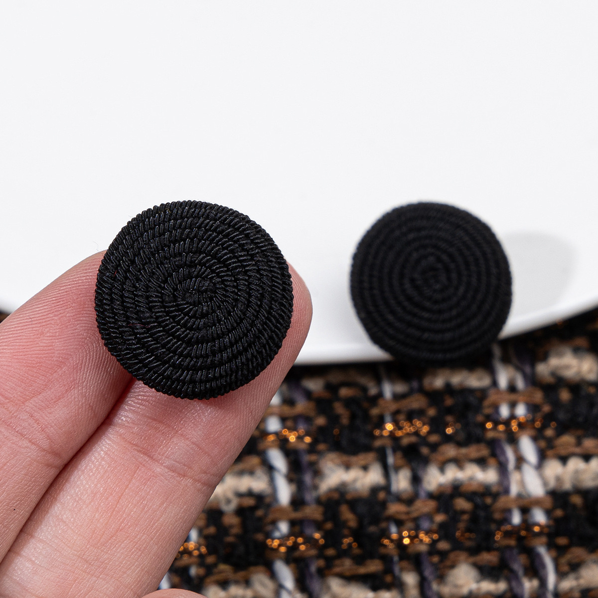 手工DIY胶扣大衣外套装饰扣小香风时装扣皮草纽扣辅料配件