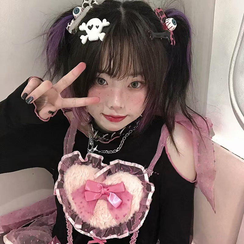 OMG! Harajuku Bloodshot Eyeball Bow Hair Clips - Huang Yilin Vibe! - Product image 4