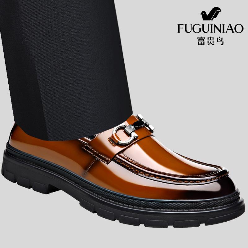 富贵鸟橡胶大底英伦风头层牛皮