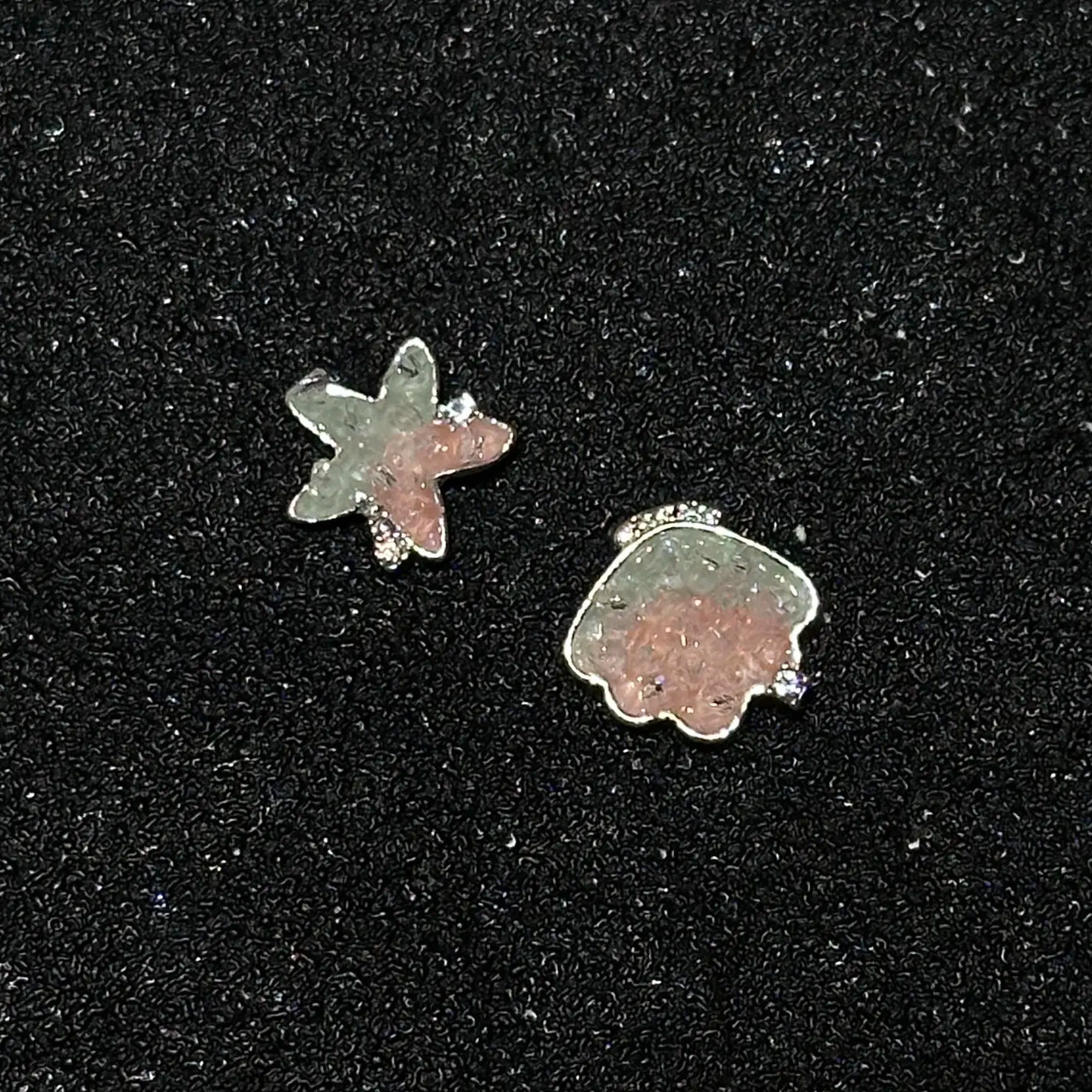 清新高级感渐变海星水晶耳钉女银针珍珠贝壳设计感度假风耳环耳饰