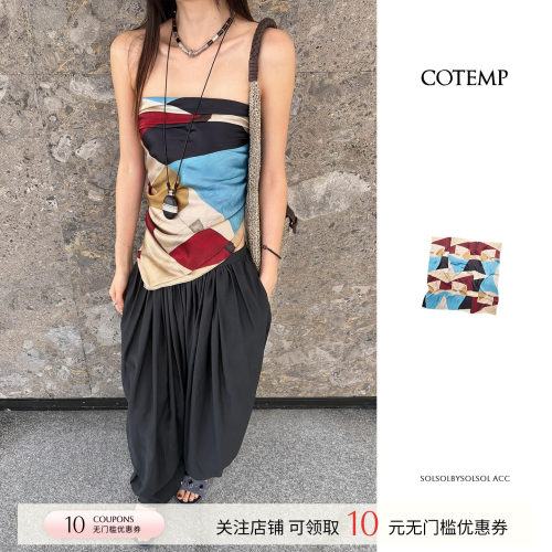COTEMP简约设计感印花大丝巾