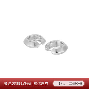 拼色小耳圈 CNLEEWEI 银色 纯银轻奢简约素圈金色 SOLSOL 25新品