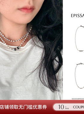 EPISSAGE 26新品黑尖晶石Pérola Series Necklace珍珠项链SOLSOL