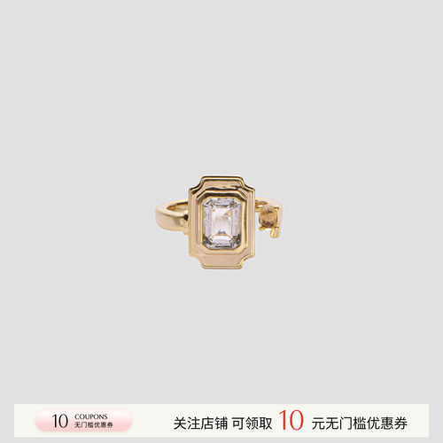 COTEMP 26新品锁扣戒指复古可调节开口戒 SOLSOL