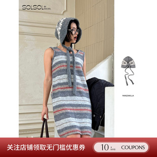 MANZANILLA 氛围感可调节费尔岛雏菊提花水母帽SOLSOL 25秋冬新品