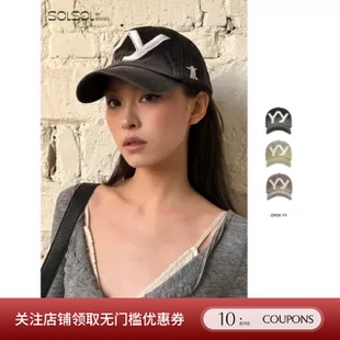 可调节YY渐变棒球帽弯檐帽 OPEN 男女同款 26早春新品 SOLSOL