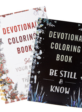亚马逊DEVOTIONAL COLORING BOOK成人静心创意绘画解压线圈涂色