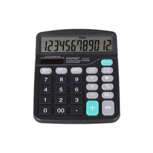 史泰博 YZ DC2001 桌面计算器 12位小号 黑色