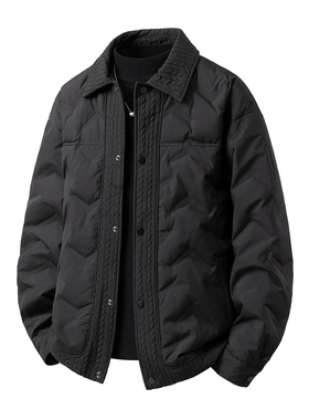 2025秋冬羽绒服男冬季潮牌加厚鸭绒高端保暖棉外套男装