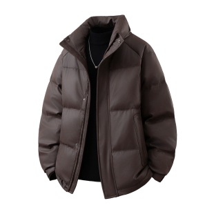 时尚 2025新款 潮流宽松休闲加厚防寒外套男 羽绒服冬季 白鸭绒男士