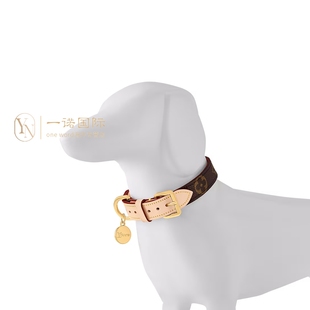 路易威登宠物出行用品时尚 限量Louisvuitton 牛皮PM项圈GI1215