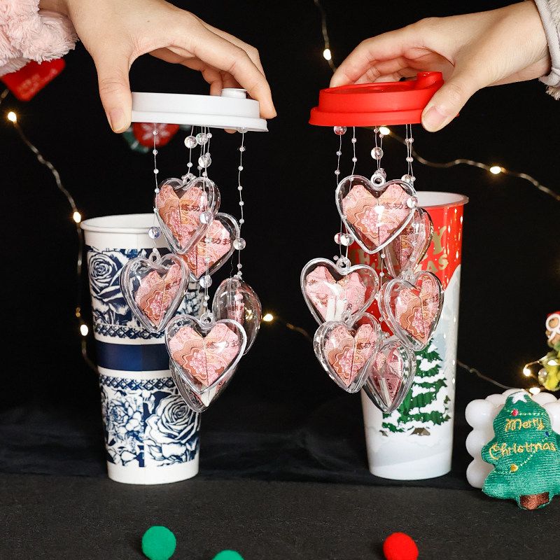 创意自制生日礼物爱心风铃奶茶杯DIY材料包情侣惊喜礼品送女朋友,节庆用品/礼品,创意礼盒/礼品套组,淘宝优惠券,粉丝福利购,淘宝优惠卷