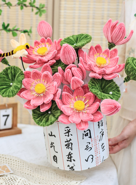 中国风生日礼物手工自制扭扭棒花束diy材料包玫瑰向日葵花送孩子