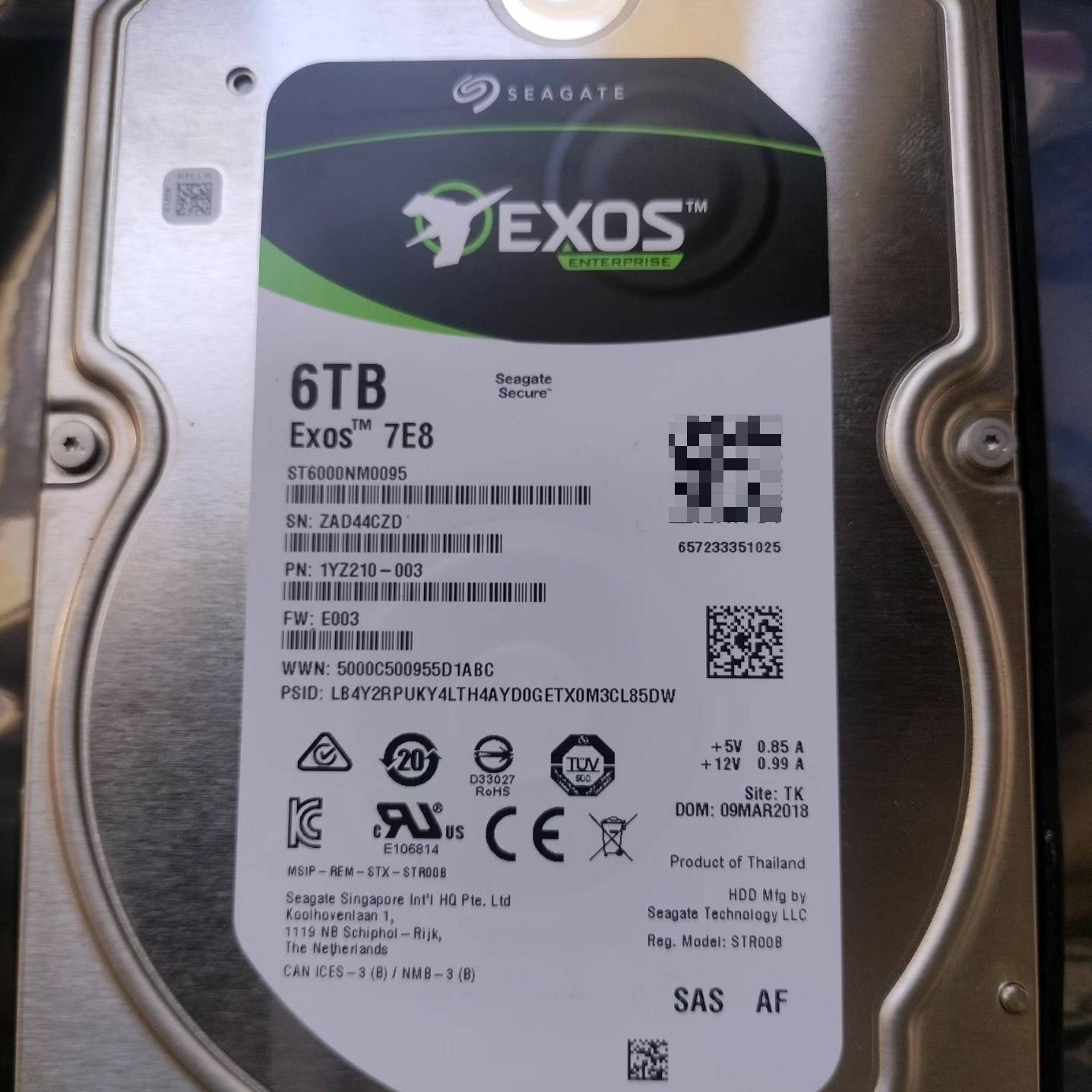 希捷6T ST6000NM0095 sas剩6个议价 也可为维修！！