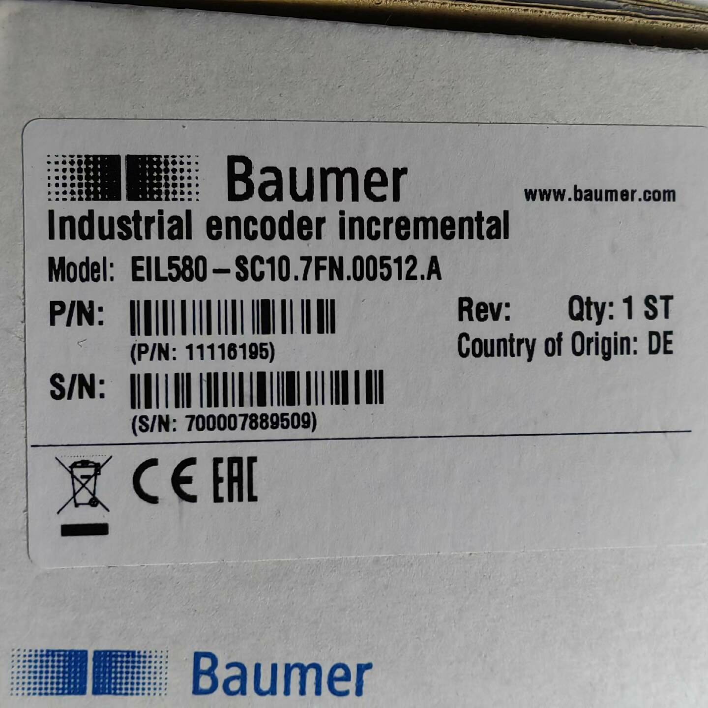 EIL580-SC10.7FN.00512.A 堡盟议价 也可为维修！！