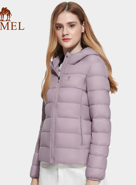 骆驼户外羽绒服女防泼水