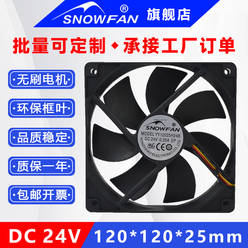 24V/12025双滚珠变频器散热风扇