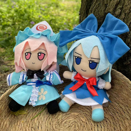 东方PROJECT动漫周边博丽灵梦魔理沙坐姿棉花娃娃玩偶