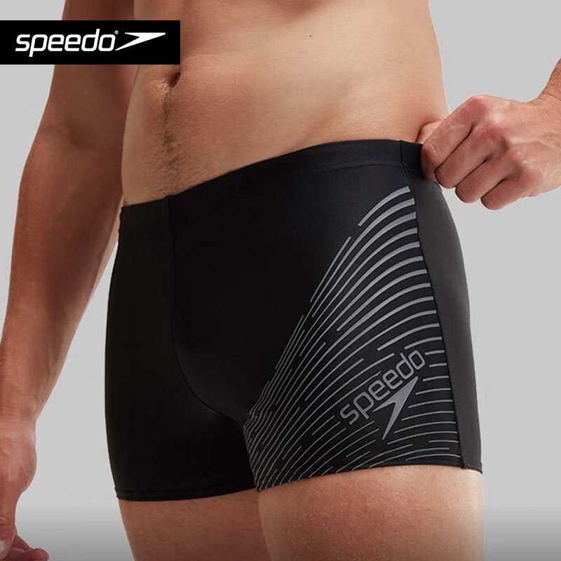 Speedo/速比涛男士泳衣平角游泳裤 速干平角泳裤 运动款时尚温泉