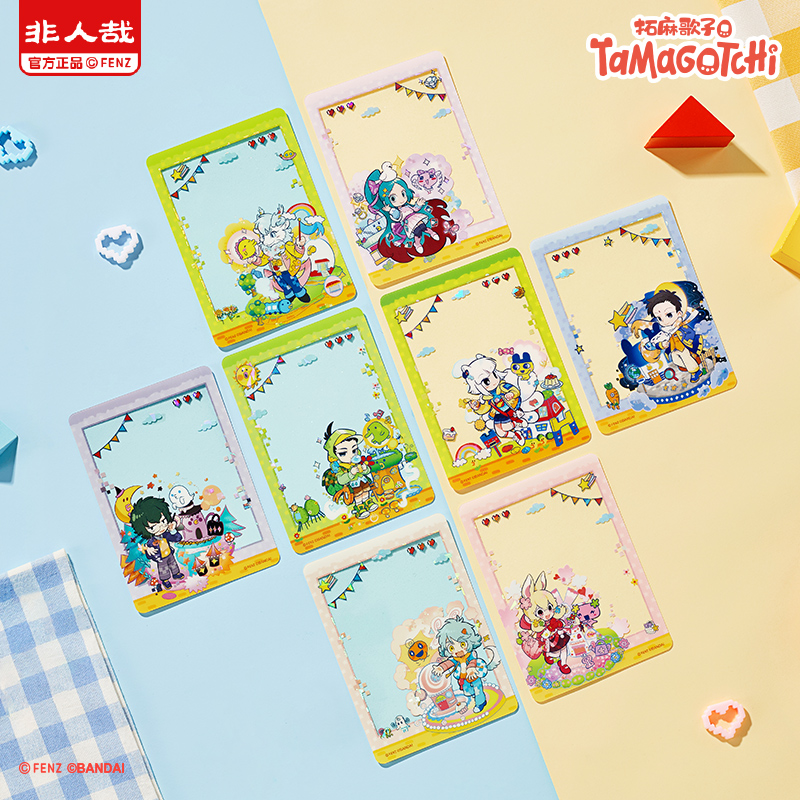 非人哉X拓麻歌子联名Q版透卡盲盒烫透明玻璃动漫周边PET收藏卡牌