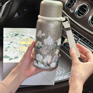 GERM格米梵高系列纯钛保温杯温度显示便携钛杯大容量茶水分离送礼