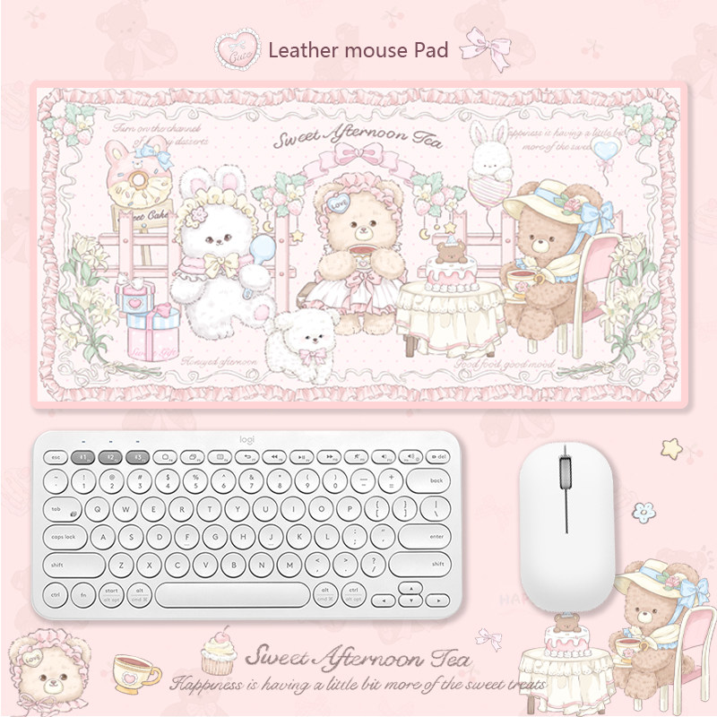 桌面垫鼠标垫大号可爱滑鼠垫办公室电脑桌垫少女心Ins小熊兔子款,电脑硬件/显示器/电脑周边,鼠标垫/贴/腕垫,淘宝优惠券,粉丝福利购,淘宝优惠卷