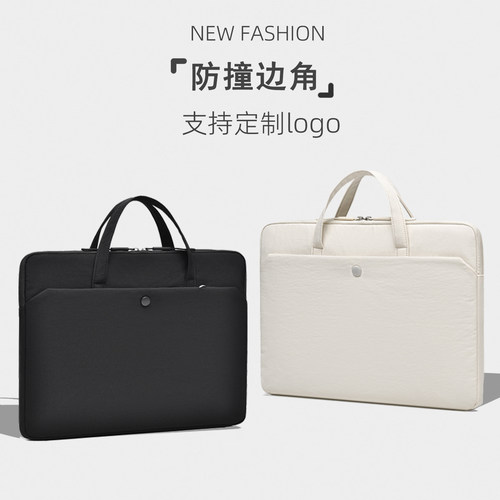 尼龙防水电脑包防撞边角定制logo
