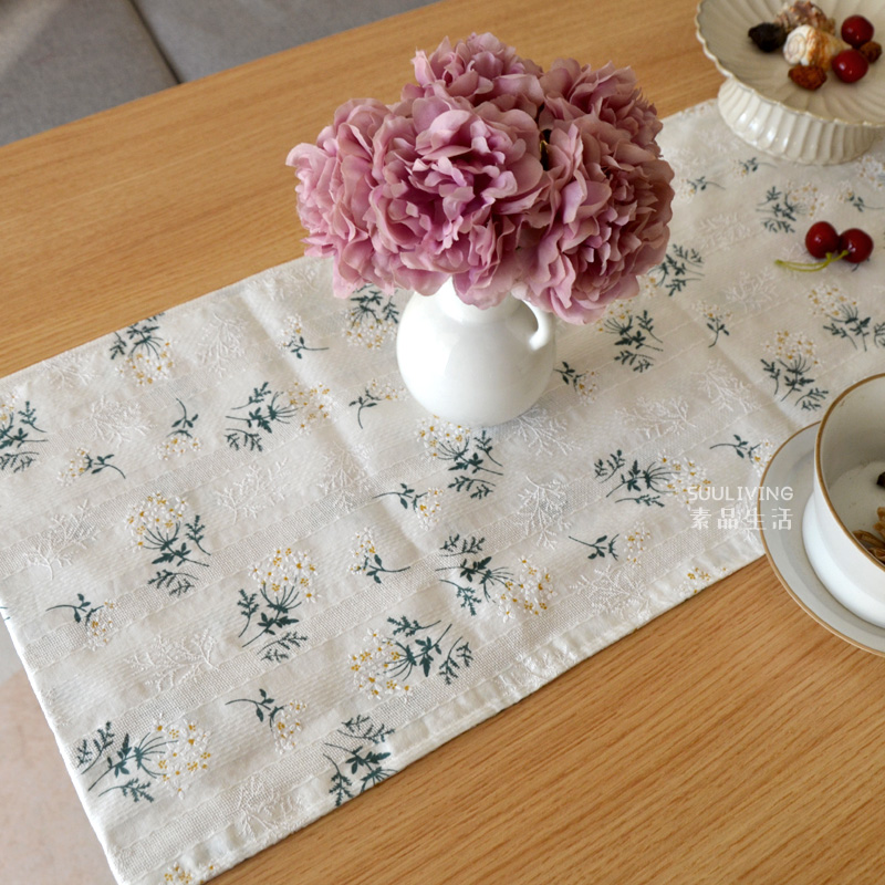 田园ins风清新碎花装饰餐桌桌旗