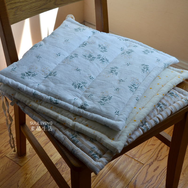 田园风小清新碎花薄款透气坐垫子