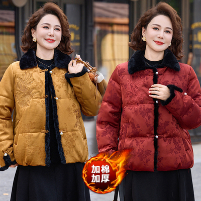 妈妈装新中式秋冬新款中老年女装