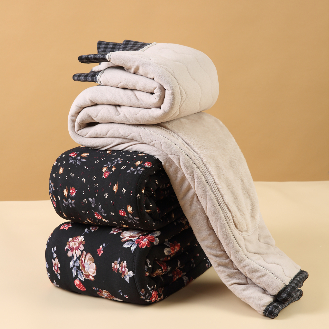 妈妈裤子冬季护膝高腰防寒保暖裤