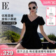 BE范德安2026爆款 显瘦遮肚高级感度假游泳衣 小黑裙连体泳衣女大码