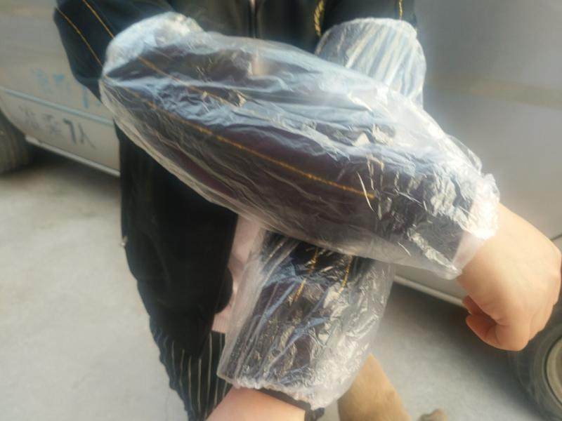 一次性套袖加厚特厚塑料透明防水防油袖套厨房清洁护袖5包免邮
