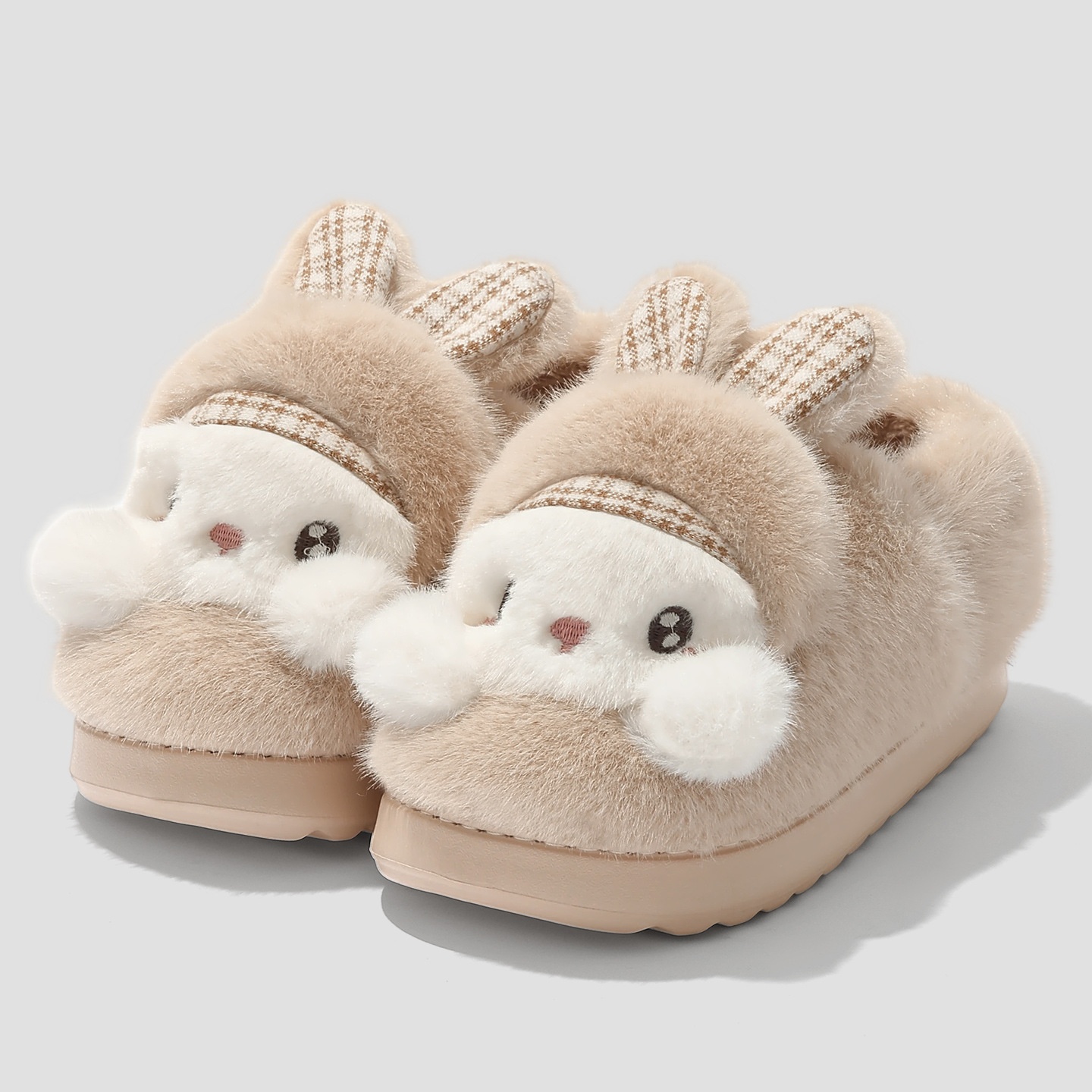 秋冬可爱卡通小熊亲子款包跟棉鞋