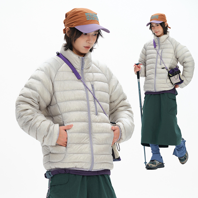 <雪羽系列>撞色轻量化羽绒服男女