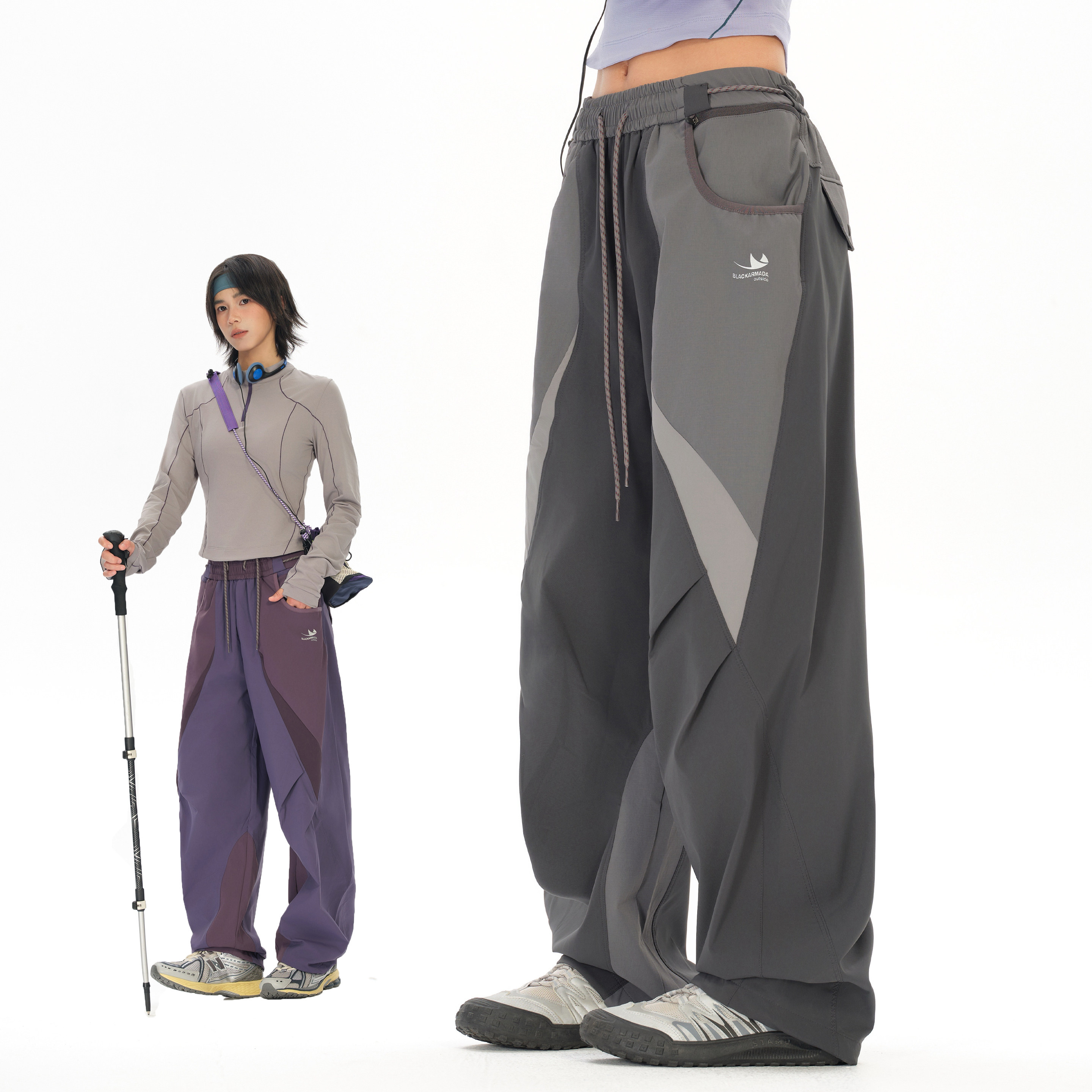 面包与好天气户外运动速干休闲裤工装裤女款弯刀裤男冲锋裤登山裤