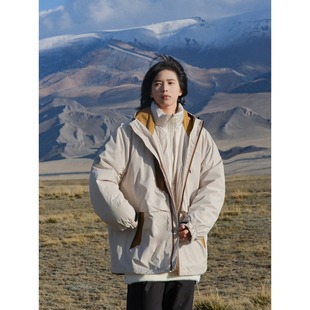 防风防水羽绒服三合一滑雪男女款可拆卸特氟龙冲锋衣保暖外套