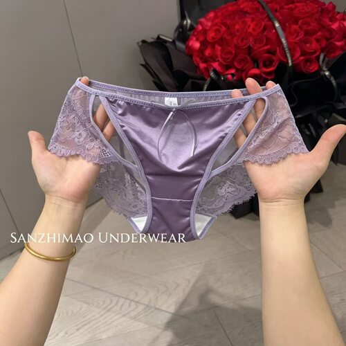 内裤纯欲镂空舒适裆性感三角裤女