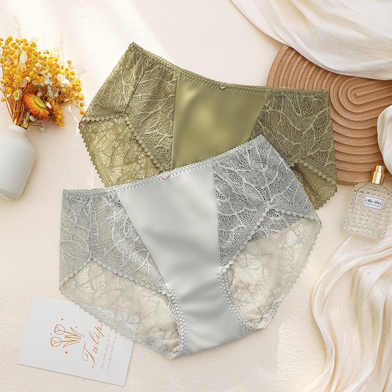 蕾丝内裤中腰大码性感高弹内裤